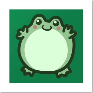 Cute Round Frog Posters and Art